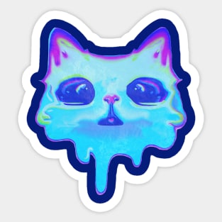 Trippy Drippy Kitty Sticker